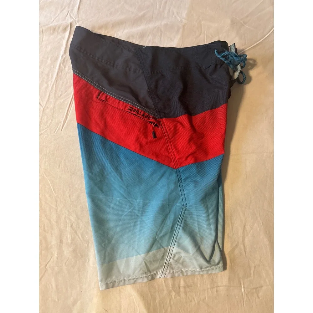 Billabong Board Shorts Mens 30 Blue Red Platinum X‎ Revolver Stretch